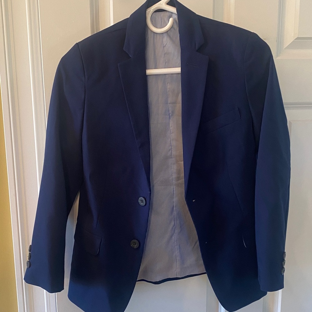 Izod Light Blue Striped Sport Jacket